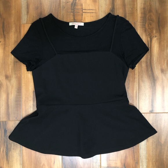 SOLD - Black Peplum Top - Picture 1 of 1
